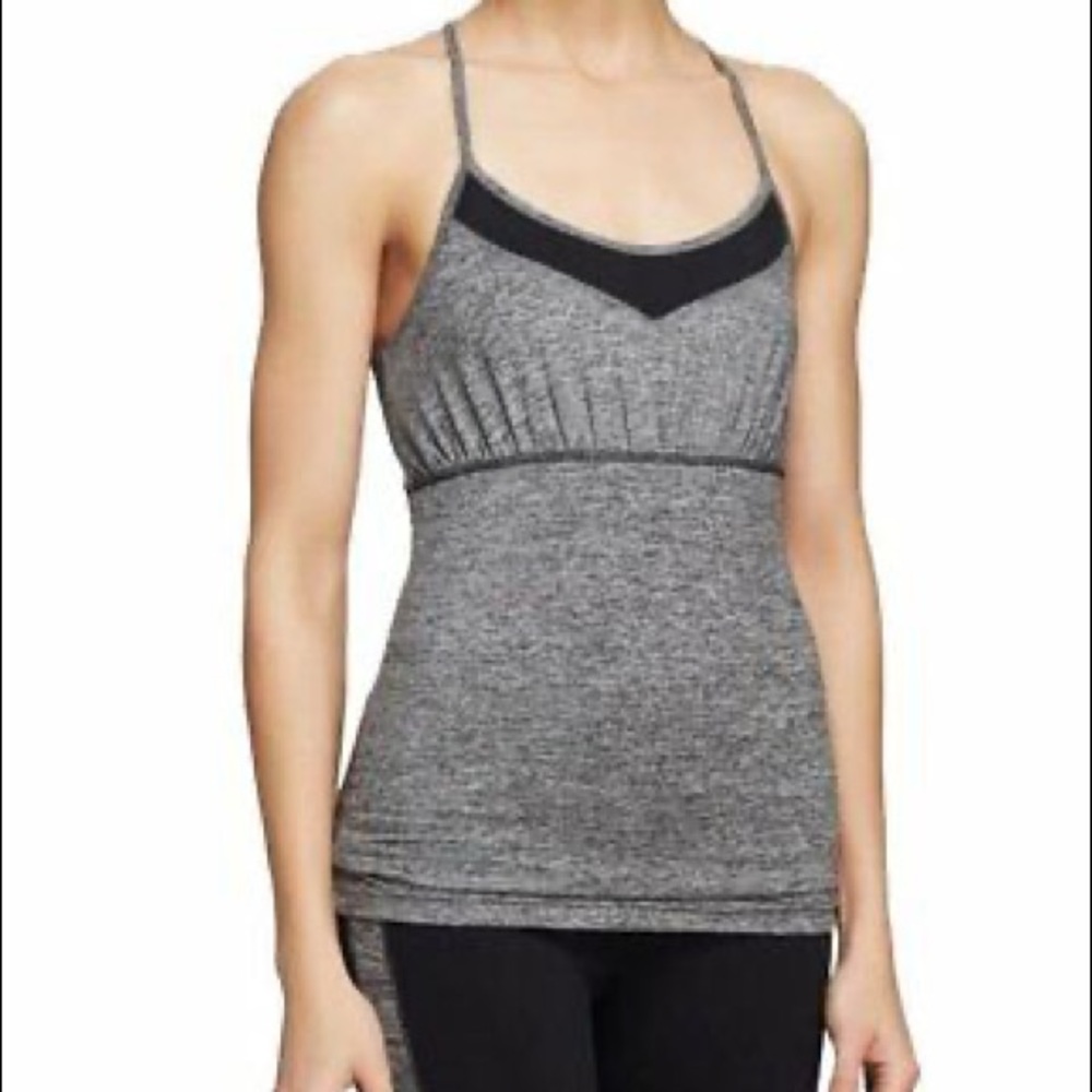 HardTail Colorblock Criss-Cross Shelf Bra Tank